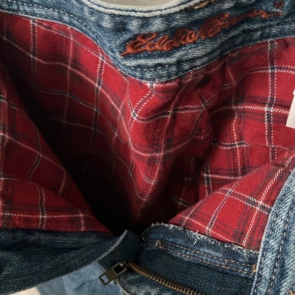 Eddie Bauer: Red Flannel Lined- 100% cotton- Relaxed Jeans- 10 - Picture 4 of 16
